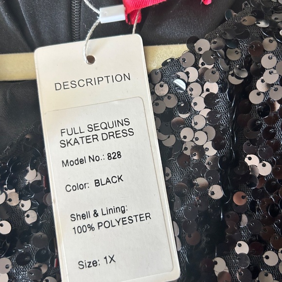Red dot boutique 1x sequin black dress - Picture 3 of 3